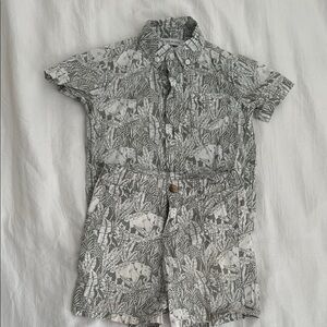 Janie and Jack adorable summer animal Print Shirt and Shorts 2-piece